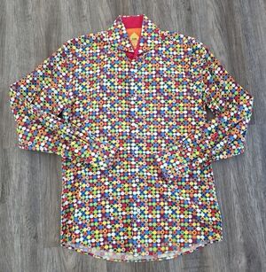 Steven Alan Men's Multicolor Cotton Geometric Button Down Shirt Size S